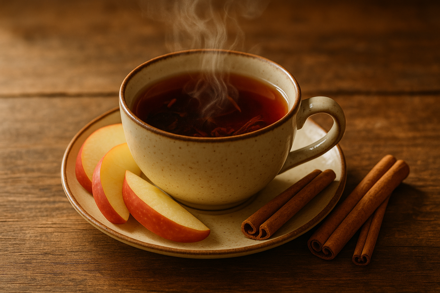taza con te negro,canela,manzana
