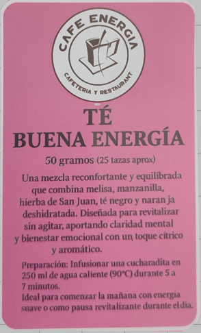Te Buena Energía  envase de 50 gramos